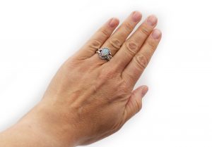 Opal “Drop” Sterling Silver Ring