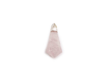 Rose Pink Quartz RG Point Pendant Sterling Silver- Crystal Dreams