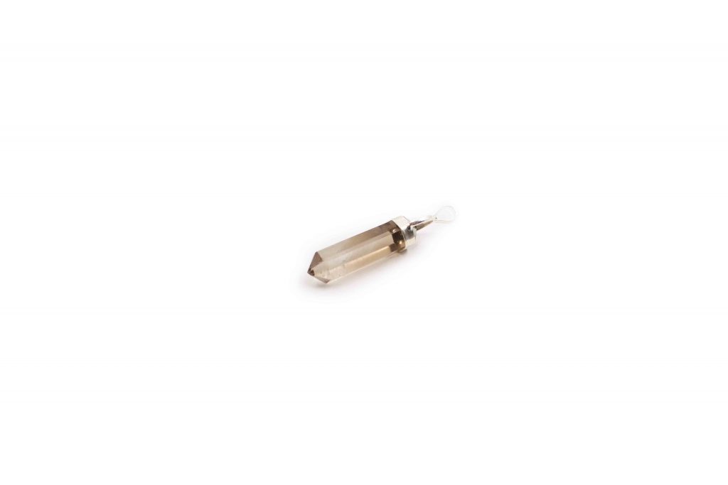 Smoky Quartz "Double Point" Pendant Sterling Silver - Crystal Dreams