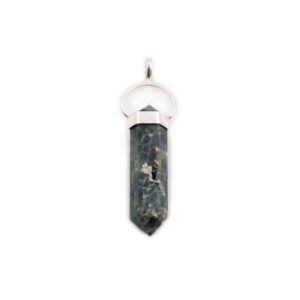 Blue Apatite “Double Point” Sterling Silver Pendant