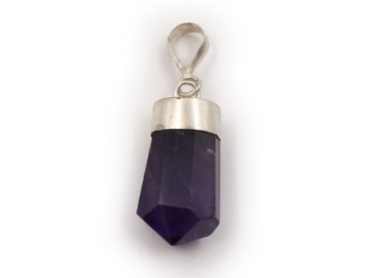 Amethyst "Polished Point" Pendant Sterling Silver- Crystal Dreams
