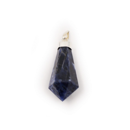 Sodalite "RG" Point Pendant Sterling Silver - Crystal Dreams