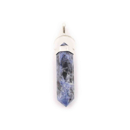 Sodalite "Double Point" Pendant Sterling Silver- Crystal Dreams