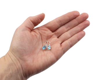 Blue Topaz Sterling Silver Earrings- Crystal Dreams