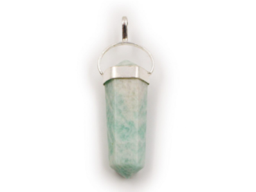 Amazonite "Double Point" Pendant in Sterling Silver- Crystal Dreams