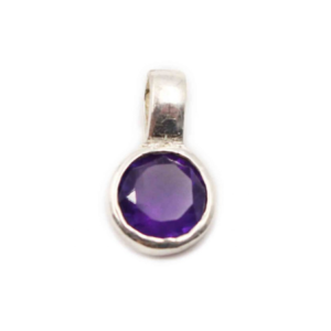 Amethyst “Round” Sterling Silver Pendant
