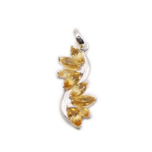 Citrine “Leafs” Sterling Silver Pendant