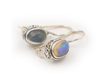 Ethiopian Opal Sterling Silver Earrings - Crystal Dreams