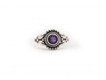 Amethyst Faceted Ring In Sterling Silver - Crystal Dreams