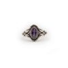 Amethyst Ovate Sterling Silver Ring
