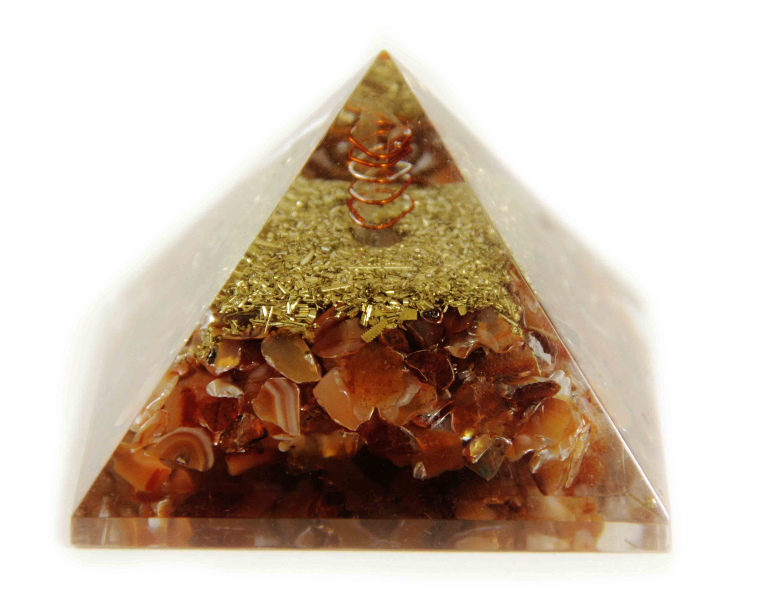 Orgone Pyramid – Carnelian (M) - Crystal Dreams