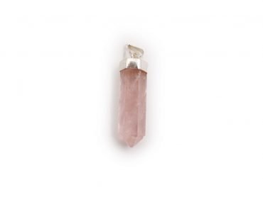 Rose Pink Quartz Polished Point Pendant Sterling Silver-Crystal Dreams