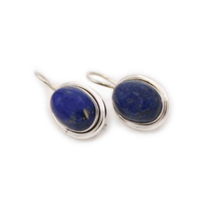 Boucles d’oreilles “light weight” de lapis lazuli en argent sterling