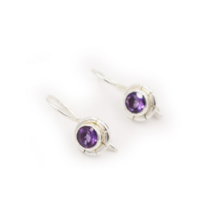 Amethyst “Petit” Sterling Silver Earrings