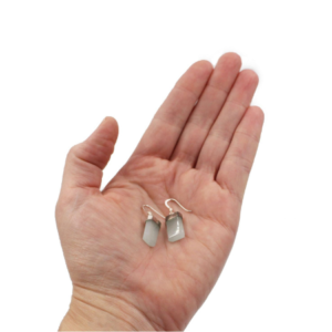 Aquamarine “Flat” Sterling Silver Earrings