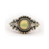 Round Opal Sterling Silver Ring
