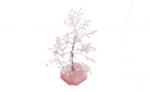 Arbre en quartz rose – base polie