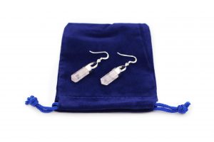 Rose Quartz “Point” Sterling Silver Earrings