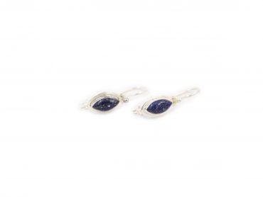 Slim Lapis Lazuli Sterling Silver Earrings