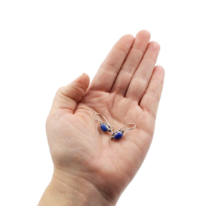 Boucles d’oreilles “petit” de lapis lazuli en argent sterling