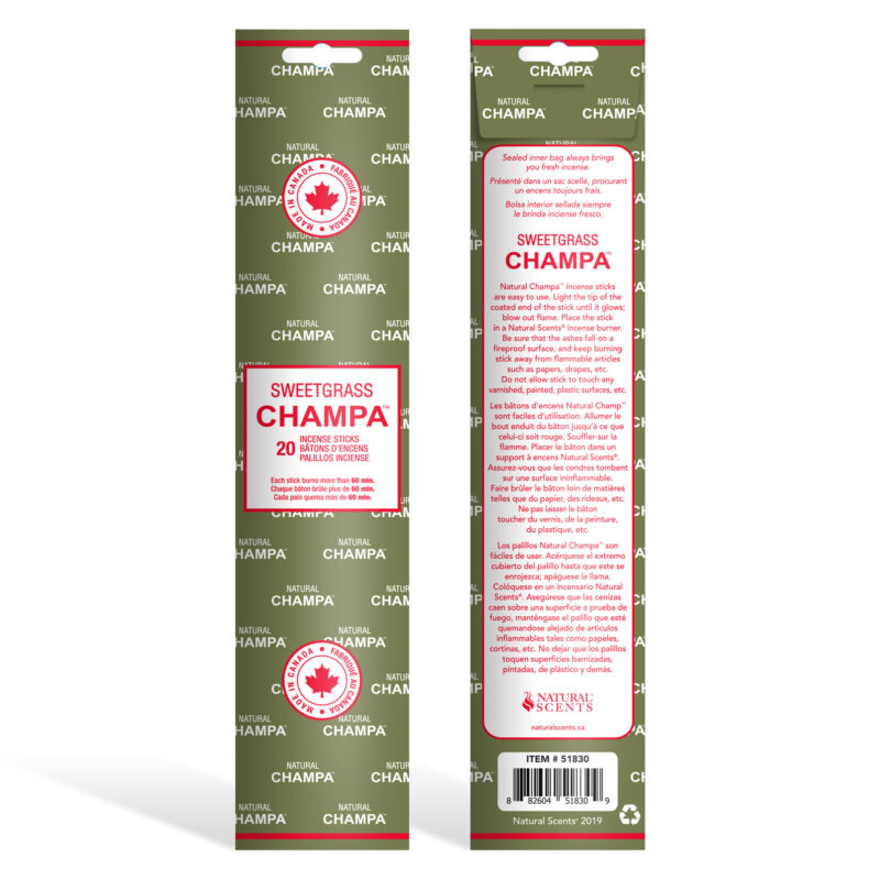 Sweetgrass Champa Incense- Crystal Dreams