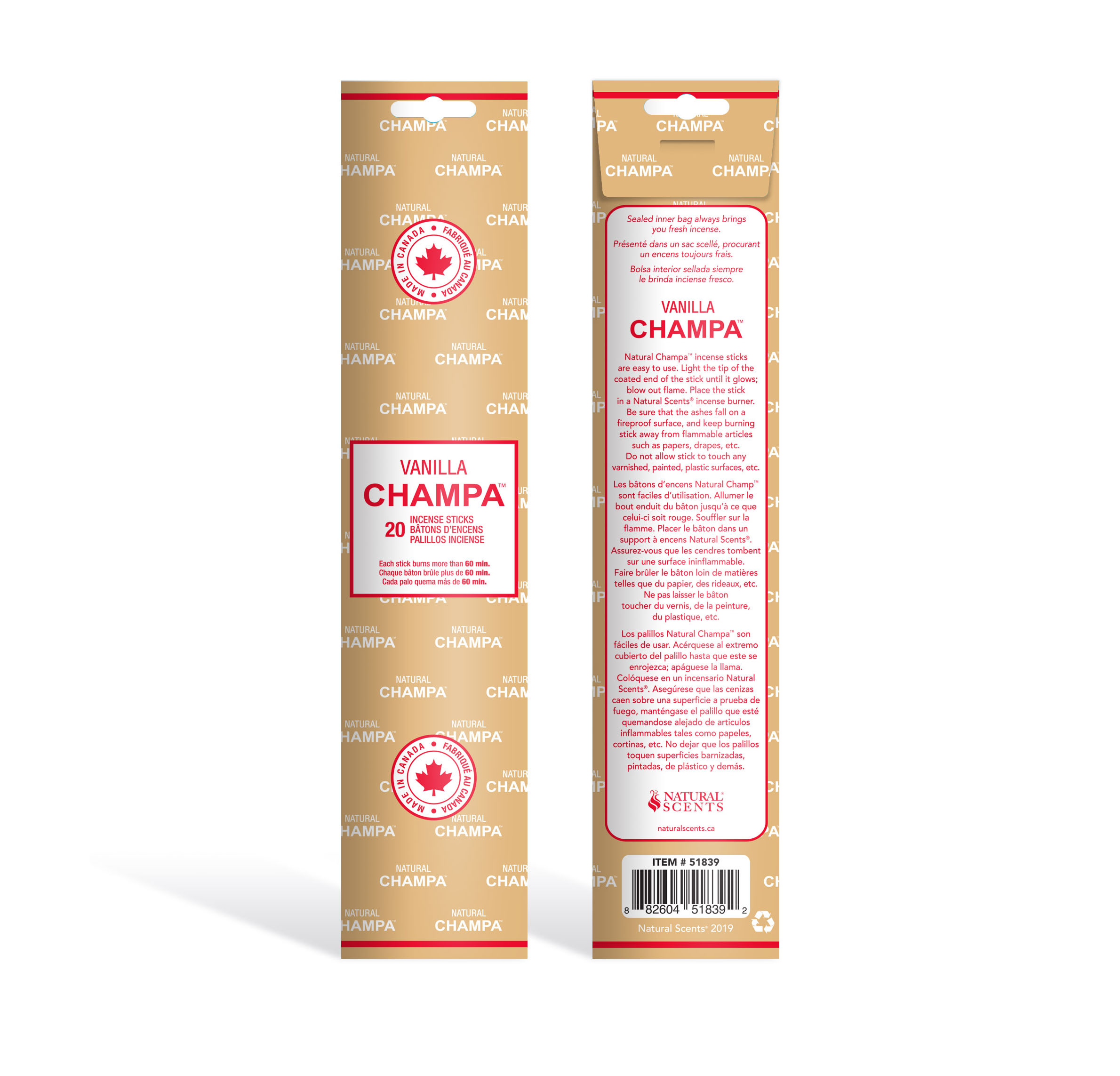 Vanilla Champa Incense - Crystal Dreams