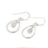 Garnet Bubble sterling silver Earrings - Crystal Dreams