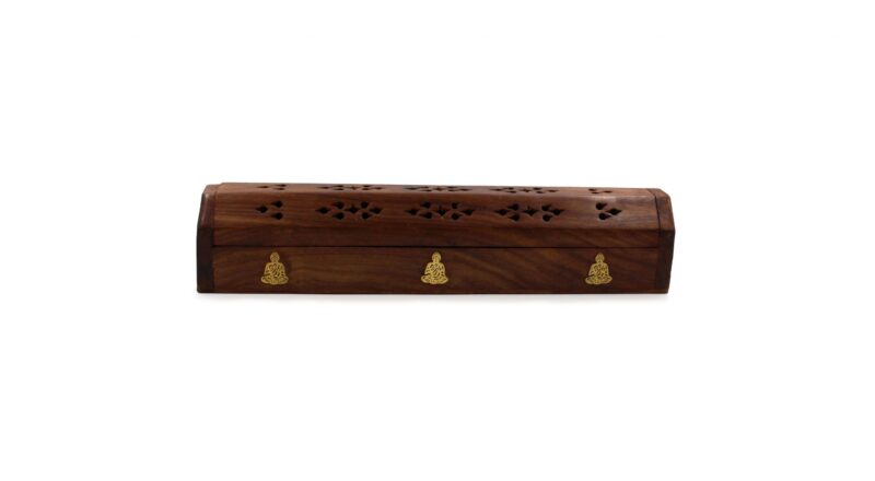 Buddha Wood Incense Chest Holder - Crystal Dreams