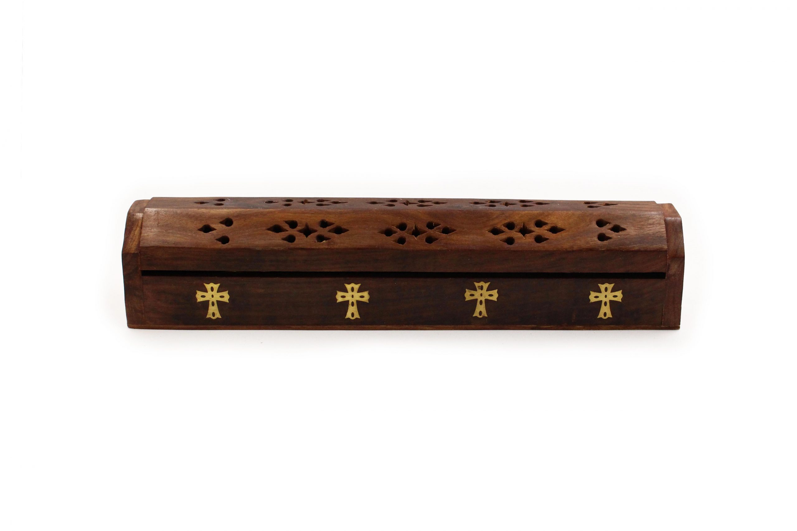 Cross Wood Incense Chest Holder - Crystal Dreams