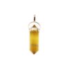 Yellow Fluorite Twin Point Pendant Sterling Silver - Crystal Dreams