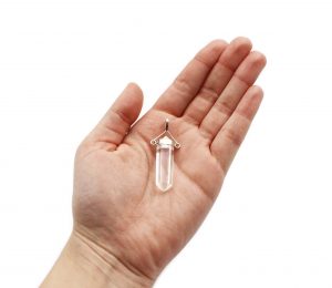 Pendentif “Swivel” de quartz clair en argent sterling