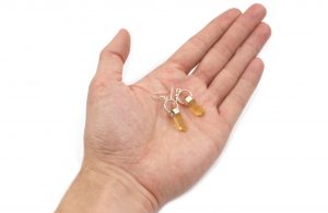 Boucles d’oreilles “point” de fluorite jaune en argent sterling