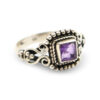 Amethyst “Square” Sterling Silver Ring - Crystal Dreams