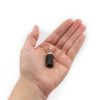 Black Tourmaline "Rough" Pendant Sterling Silver- Crystal Dreams