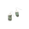 Emerald Rough Sterling earrings Sterling Silver-Crystal Dreams