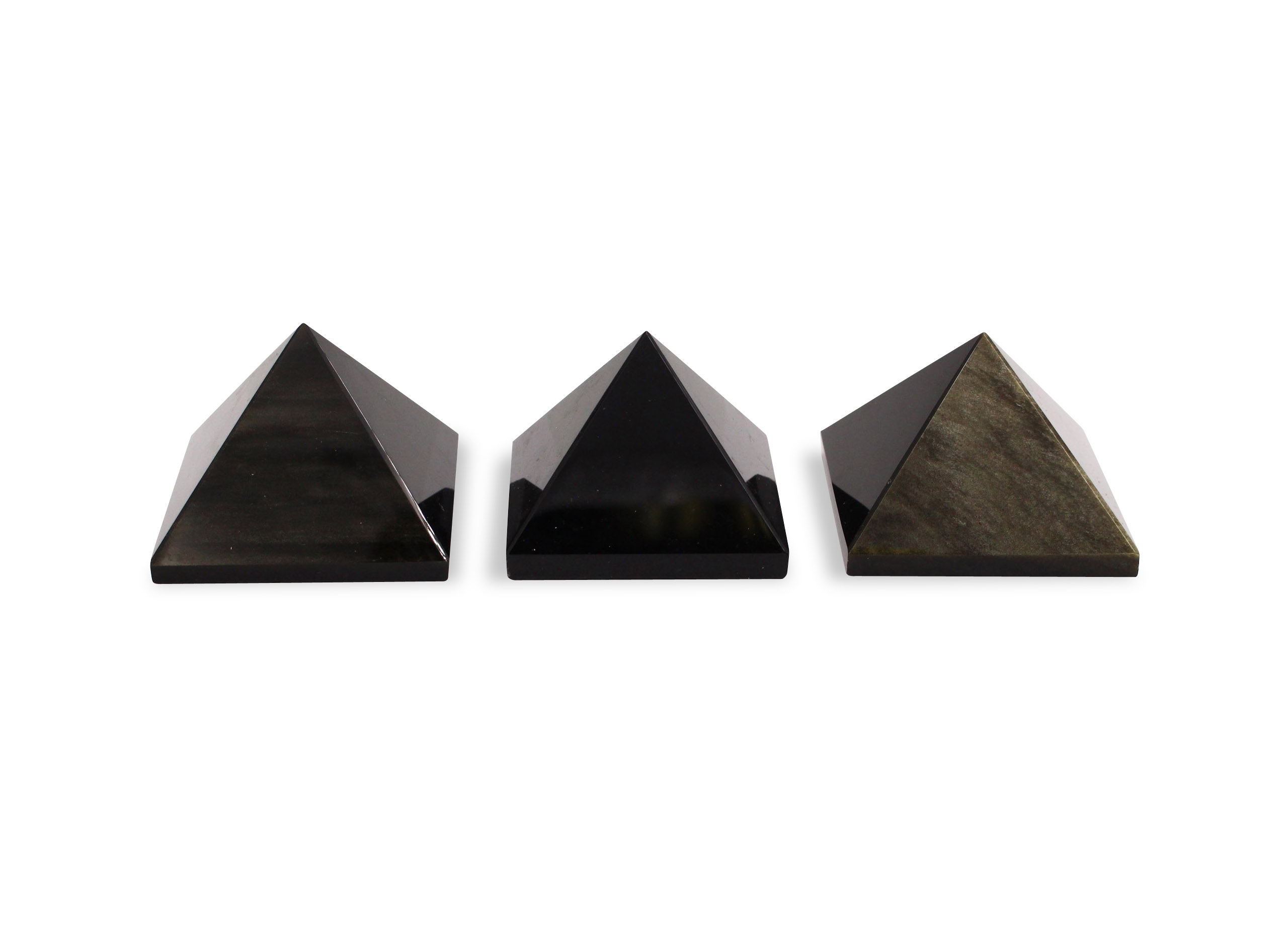 Golden Obsidian Pyramid - Crystal Dreams