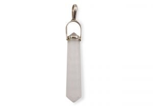Selenite “Twin Point” Sterling Silver Pendant
