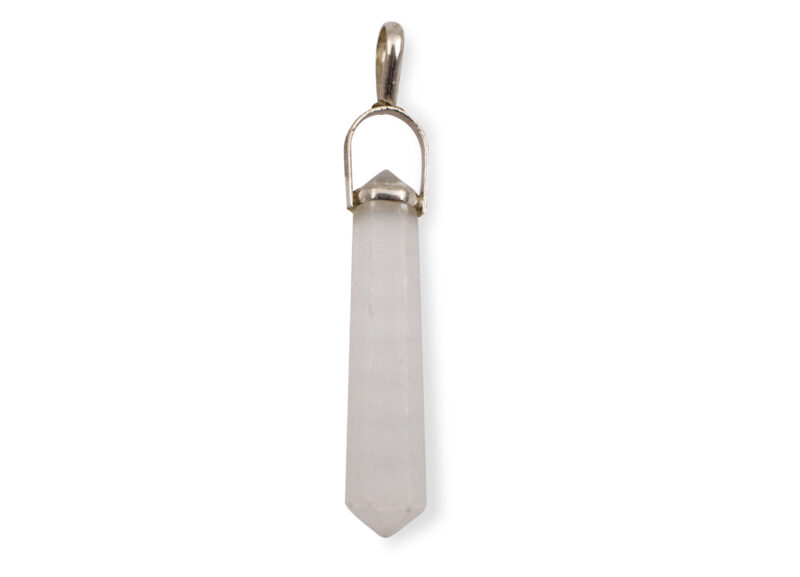 Selenite “Twin Point” Sterling Silver Pendant - Crystal Dreams