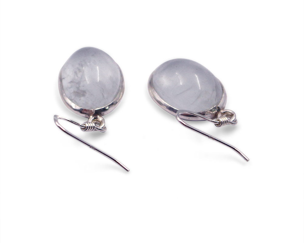 Aquamarine “Oval” Sterling Silver Earrings - Crystal Dreams