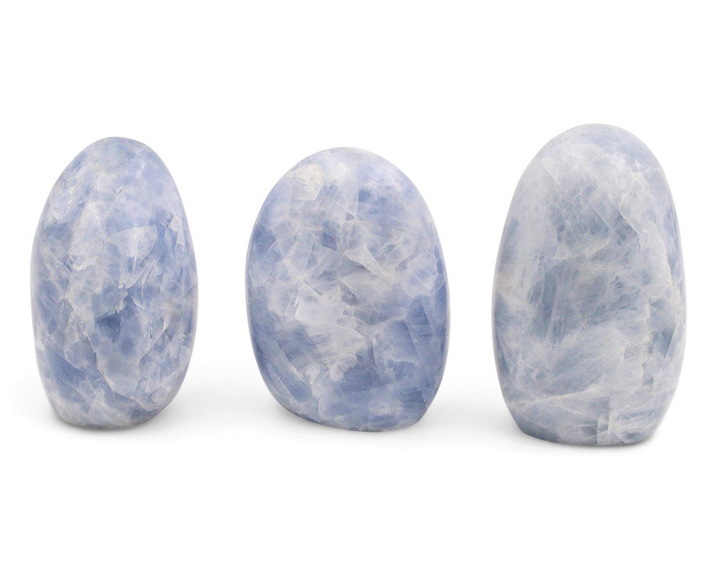 Blue Calcite Cut Base Polished Free Form - Crystal Dreams