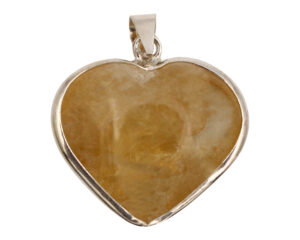 Citrine Heart Sterling Silver Pendant