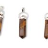 Tiger Eye "Double Point" Sterling Silver Pendant - Crystal Dreams