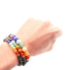 Lava Stone Chakra Bracelet 6mm, 8mm or 10mm - Crystal Dreams