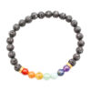 Lava Stone Chakra Bracelet 6mm, 8mm or 10mm - Crystal Dreams