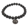 Lava Stone Bracelet With Lion Charm- Crystal Dreams