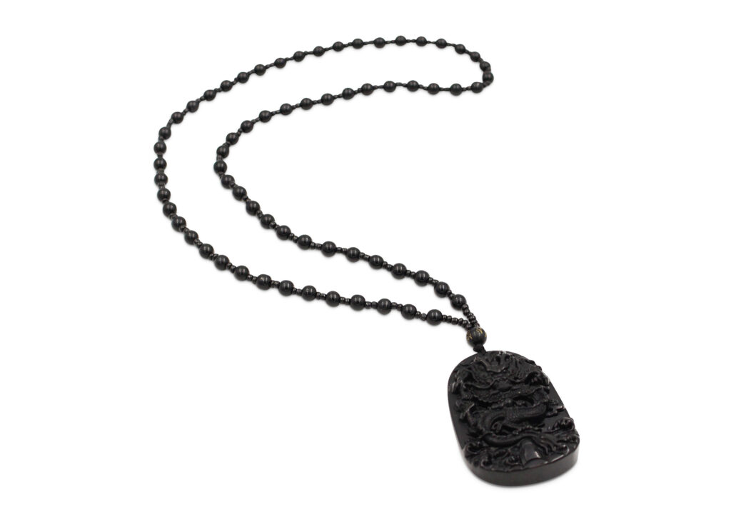 Obsidian Dragon Necklace- Crystal Dreams