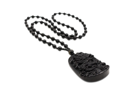 Obsidian Dragon Necklace- Crystal Dreams