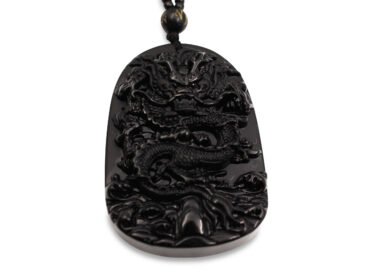 Obsidian Dragon Necklace- Crystal Dreams