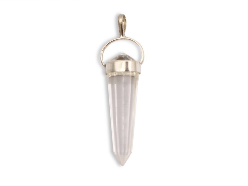 Clear Quartz Multifaceted Pendant Sterling Silver - Crystal Dreams