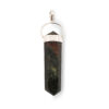 Red & Green Garnet "Twin Point" Sterling Silver Pendant - Crystal Dreams